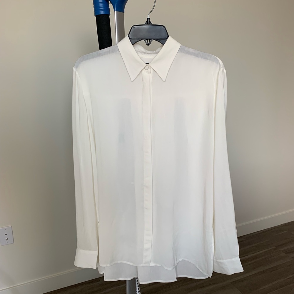 The Row Ivory silk blouse